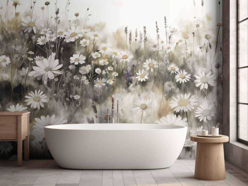 Leise Gänseblümchen Wiese Creme