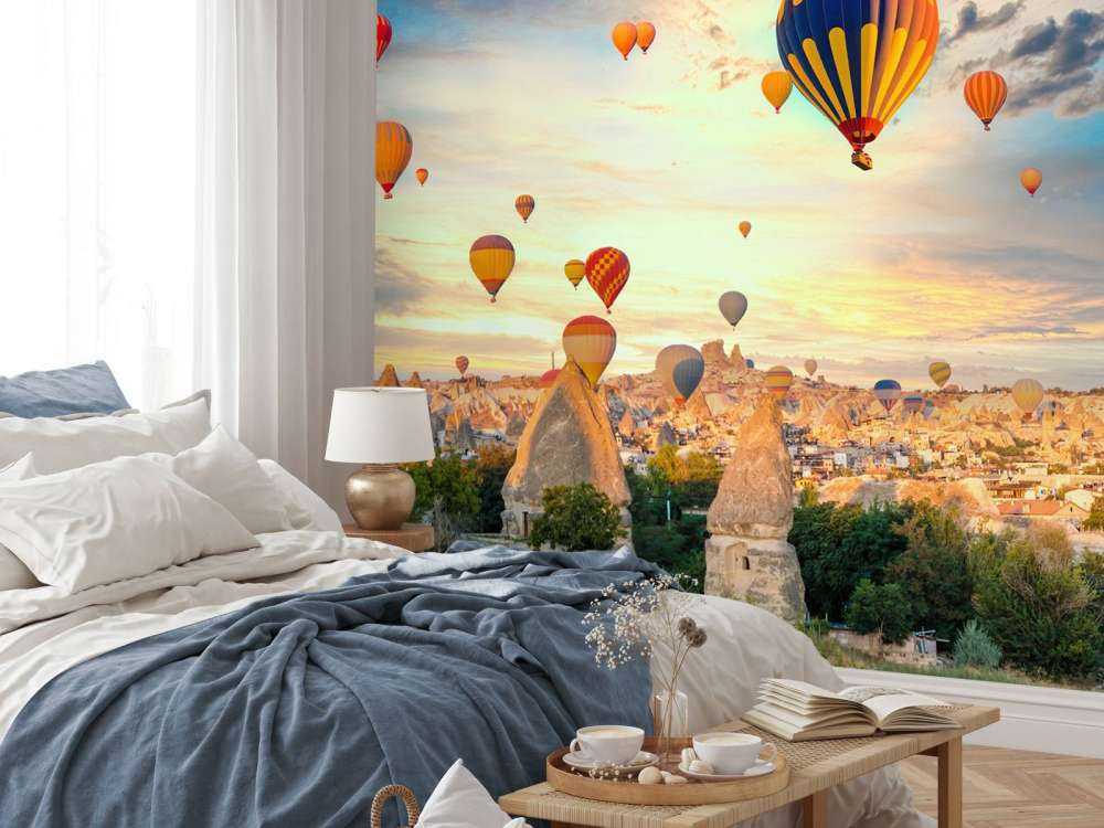 Schöne Heißluftballons