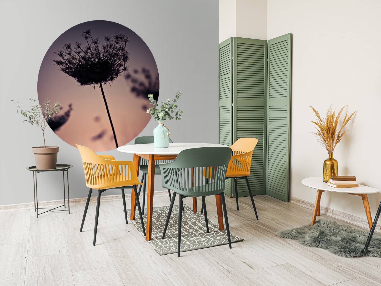 Silhouette von Blumen