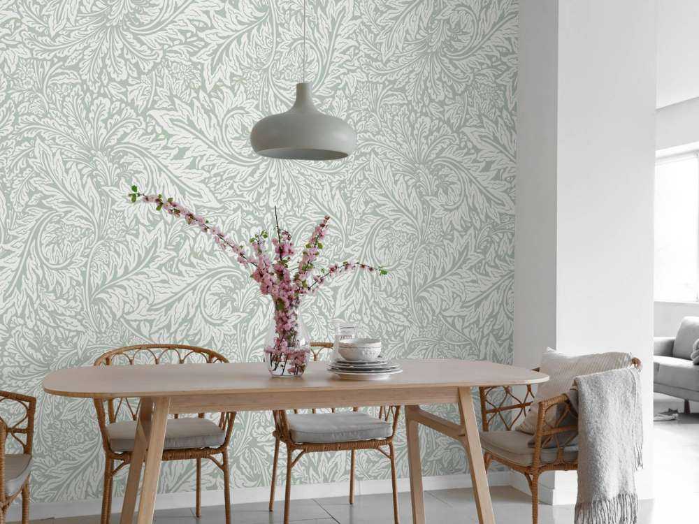 Morris Florals & Leaves - salbeigrün