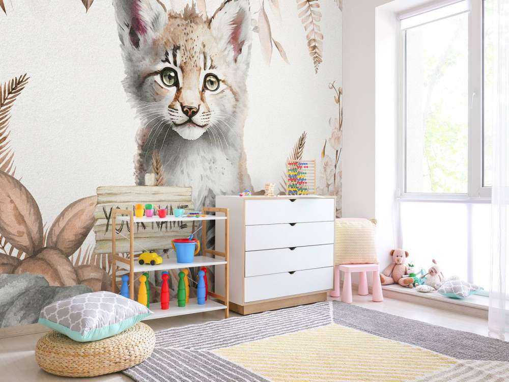 Luchsbaby im Dschungel taupe