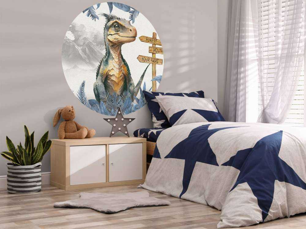 Baby-Velociraptor im blauen Dschungel