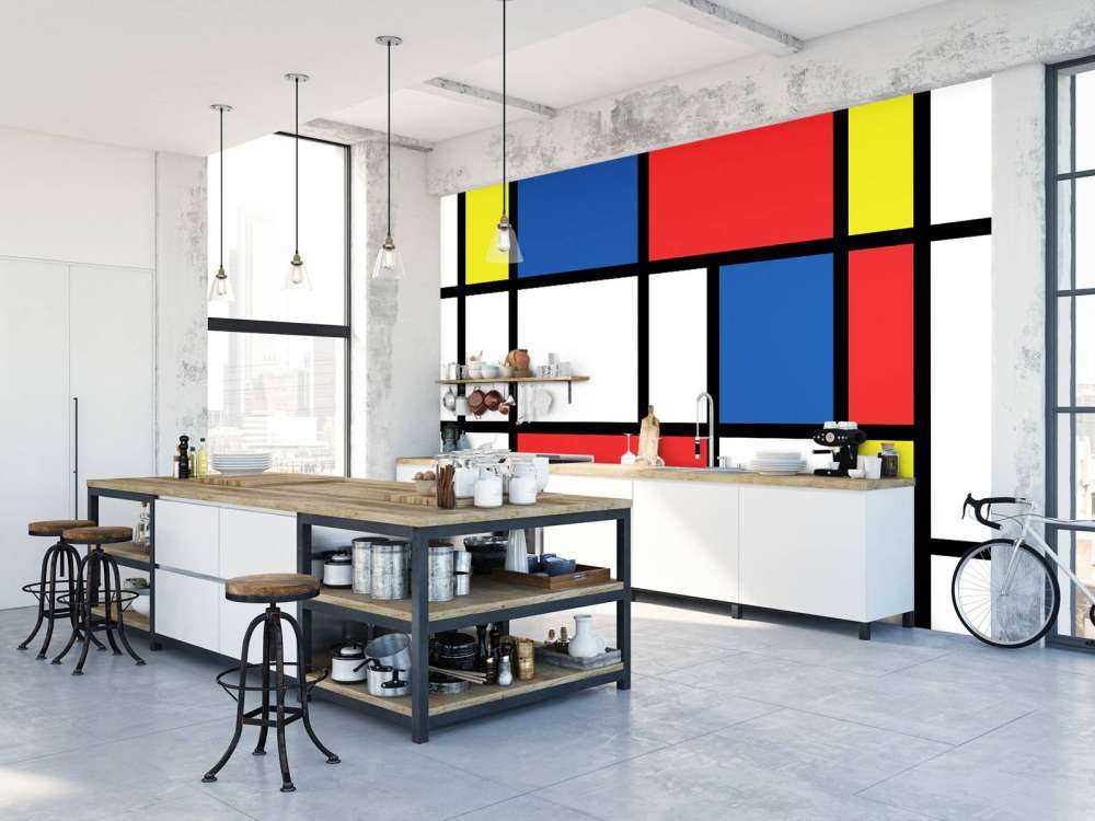 Mondriaan auf Fototapete