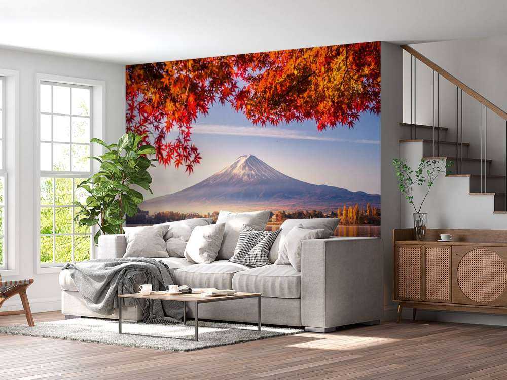 Der Berg Fuji im Herbst