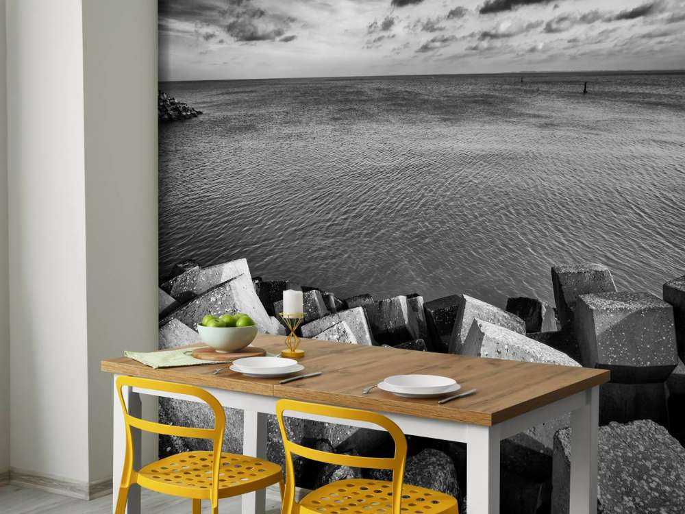 Betonsteine für den Hafen von Cadzand Bad 