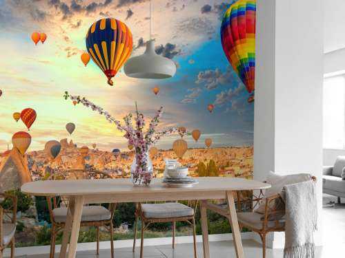 Schöne Heißluftballons