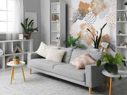 Graues florales Muster