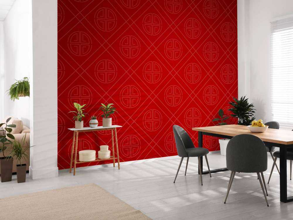 Rotes chinesisches Muster