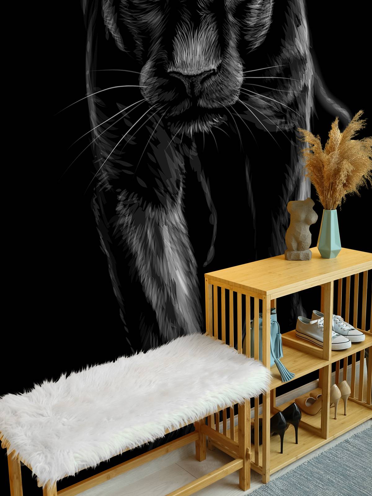 Panther auf der Flucht