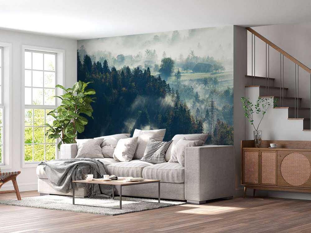 Nebelige Landschaft
