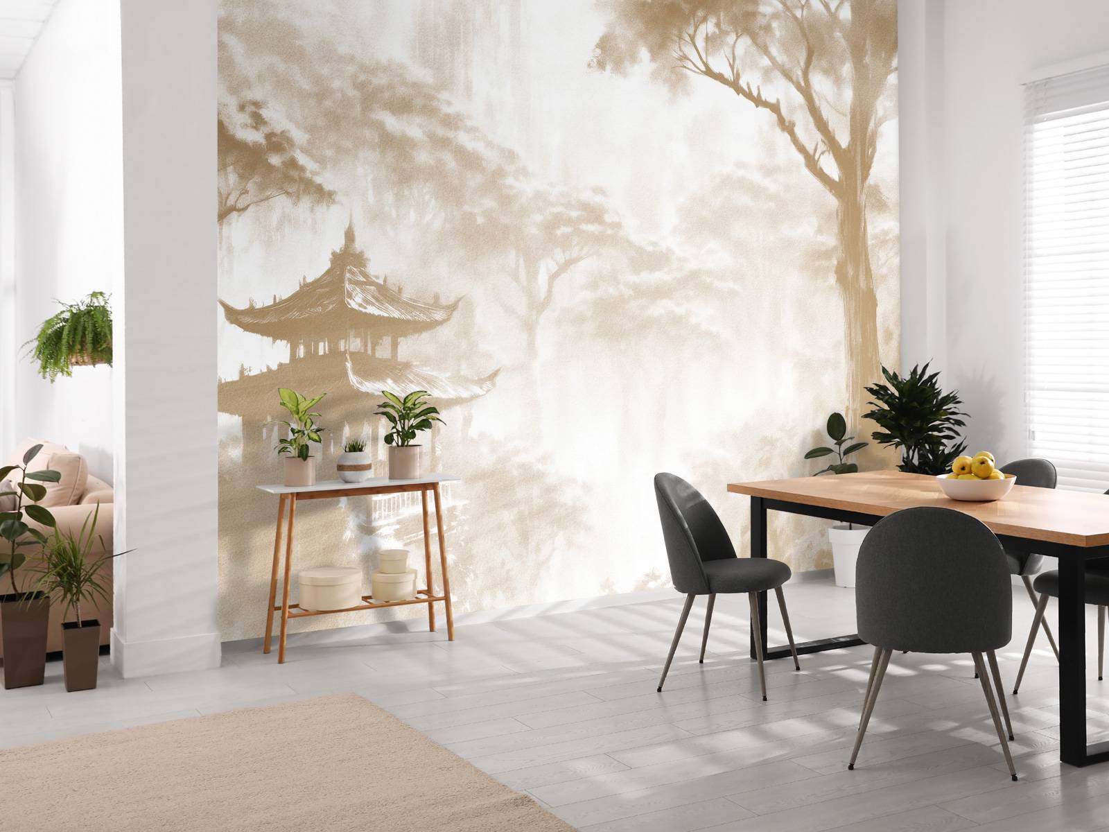 Nebeliges Orientalisches Pavillon, taupe