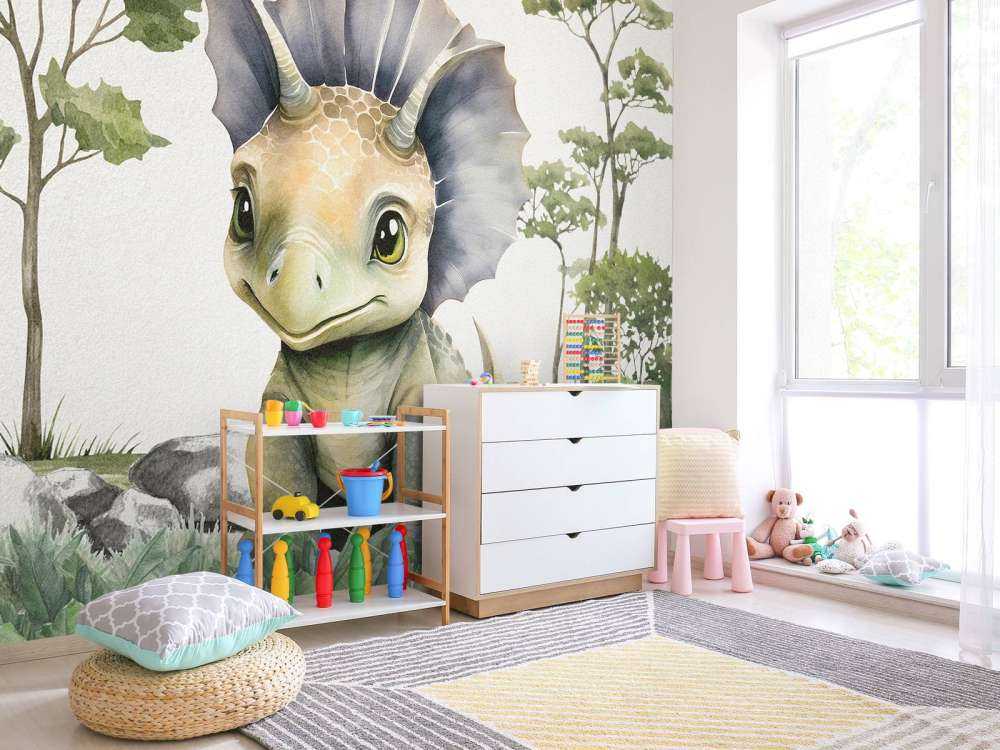 Baby-Triceratops im Dschungel