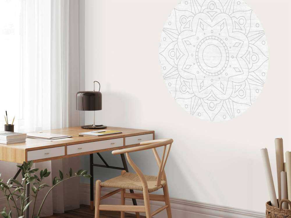Geometrisches Mandala Grau
