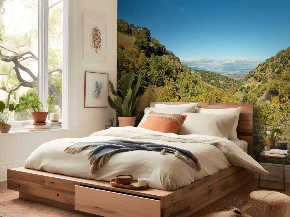 Der Blick durch die Berglandschaft