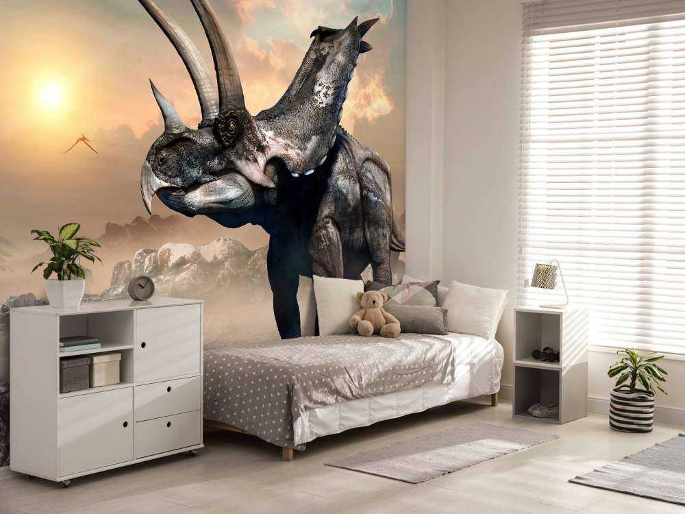 Dinosaurier im Morgennebel