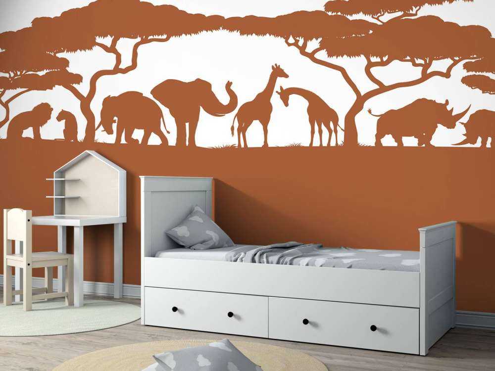 Scherenschnitt-Safari-Tiere, Rostfarbe