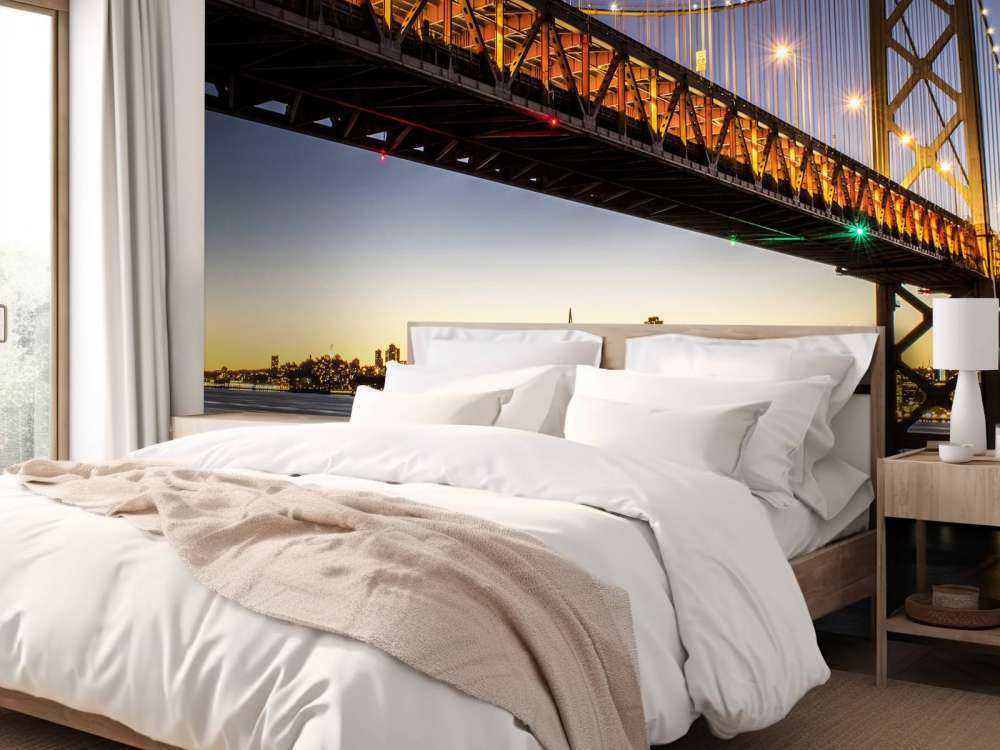 Bay Bridge mit Licht