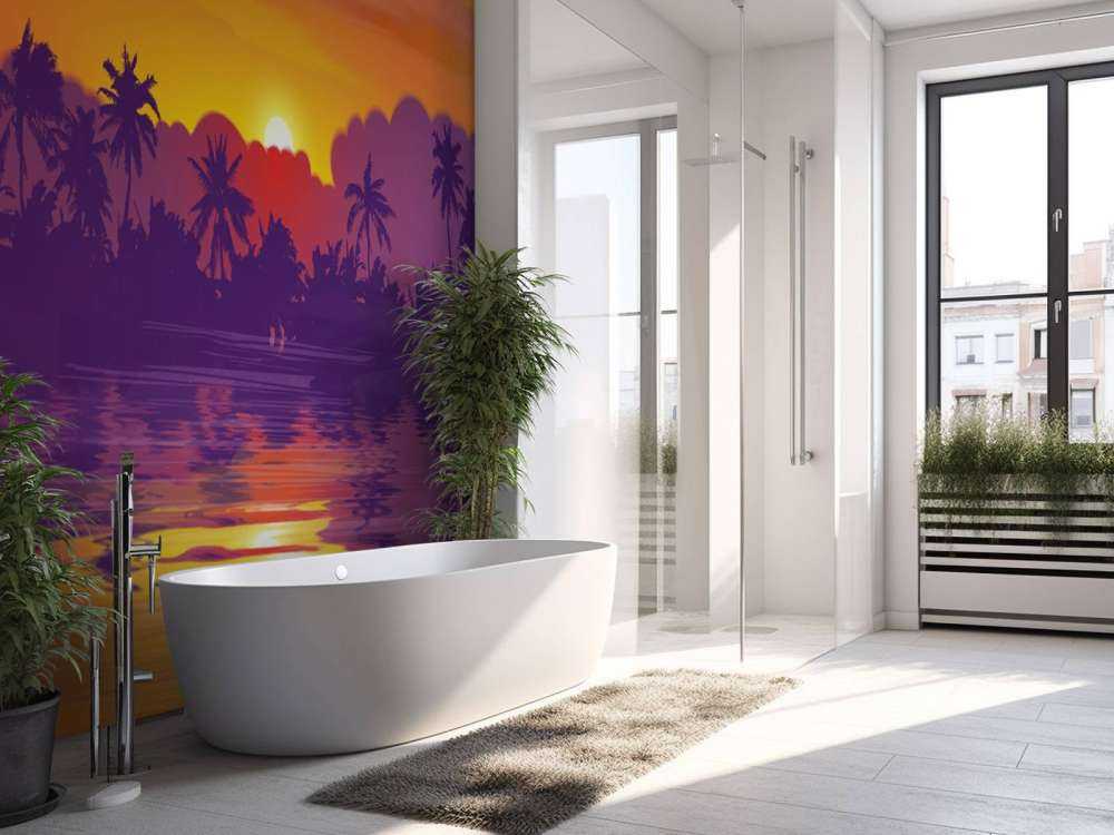 Farbiger Sonnenuntergang