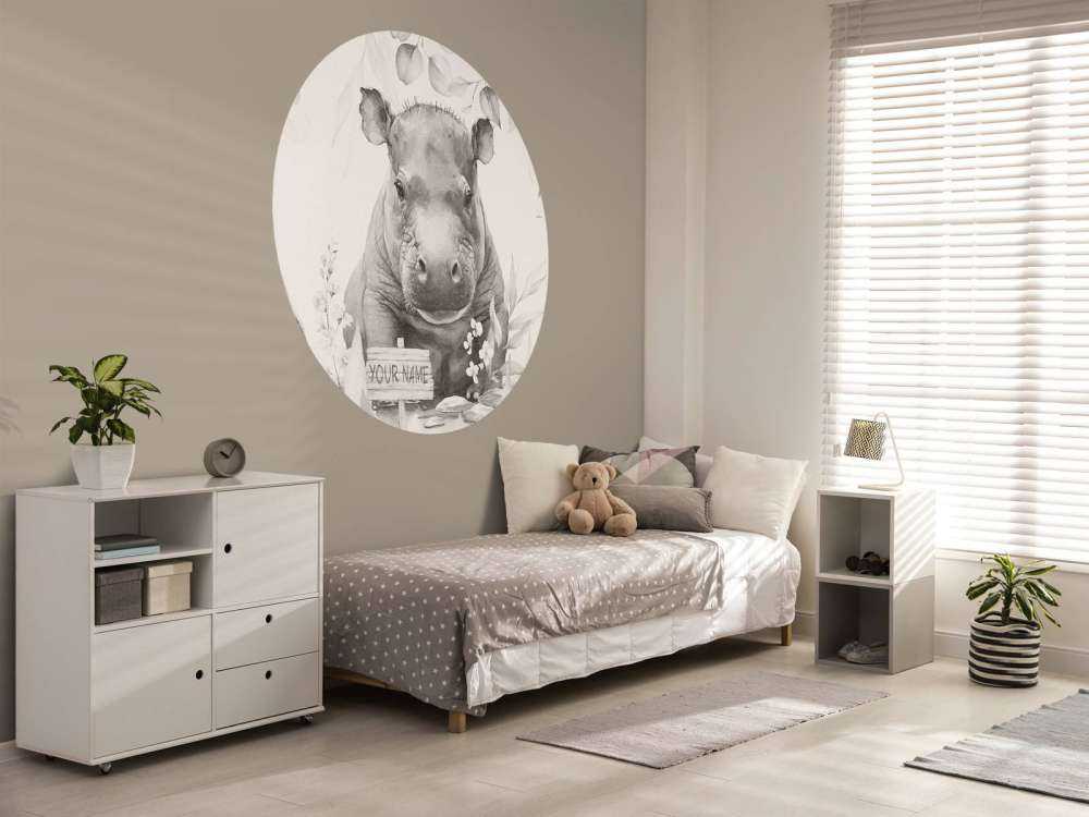 Baby Nilpferd im Dschungel beige