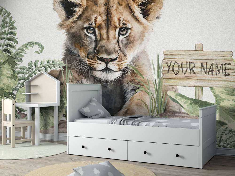 Junger Löwe im Dschungel