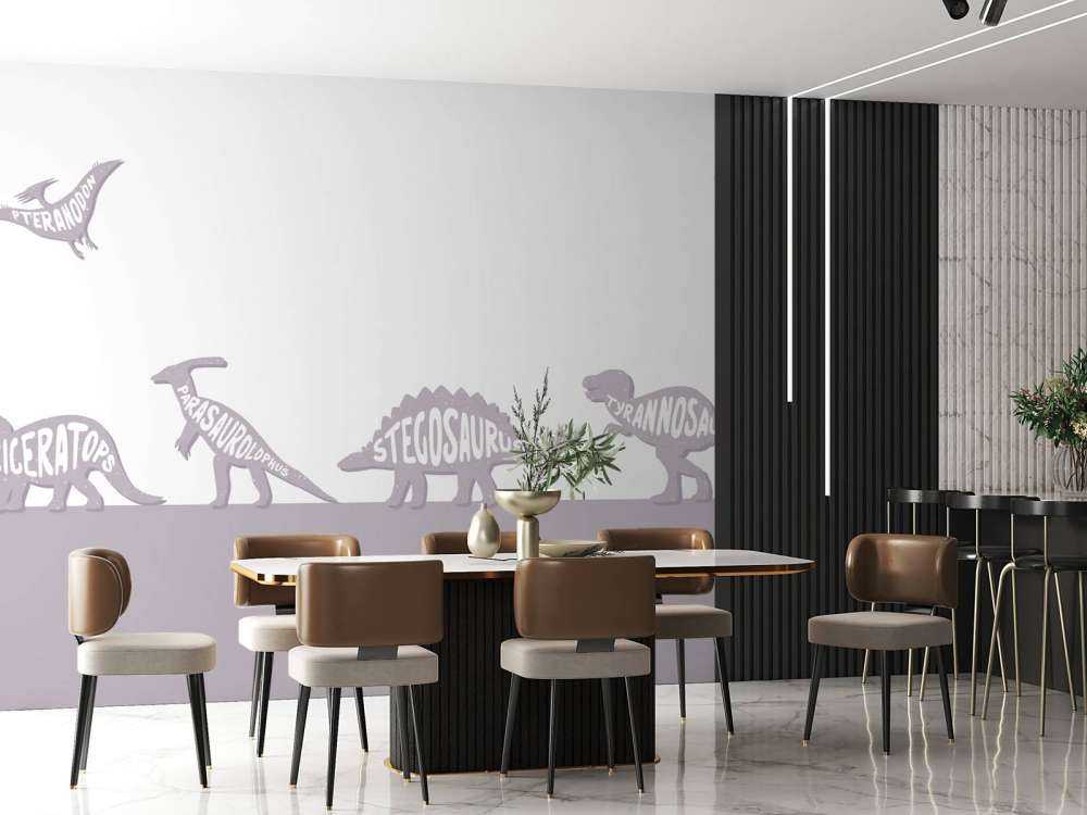 Dinos mit Text in rosa