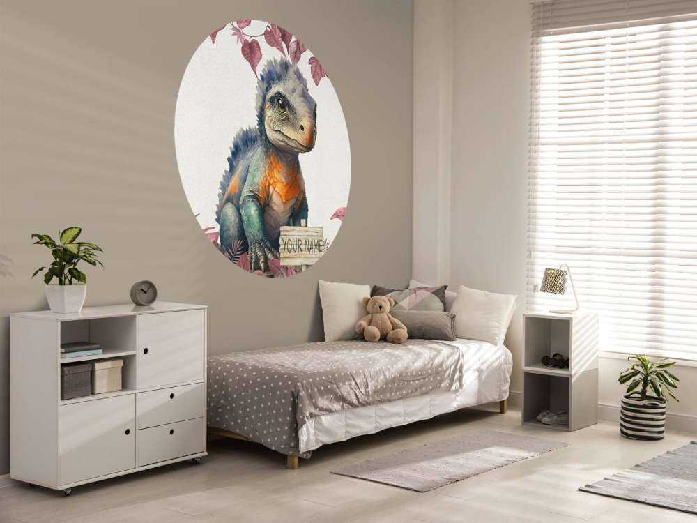 Baby-Ankylosaurus im rosa Dschungel