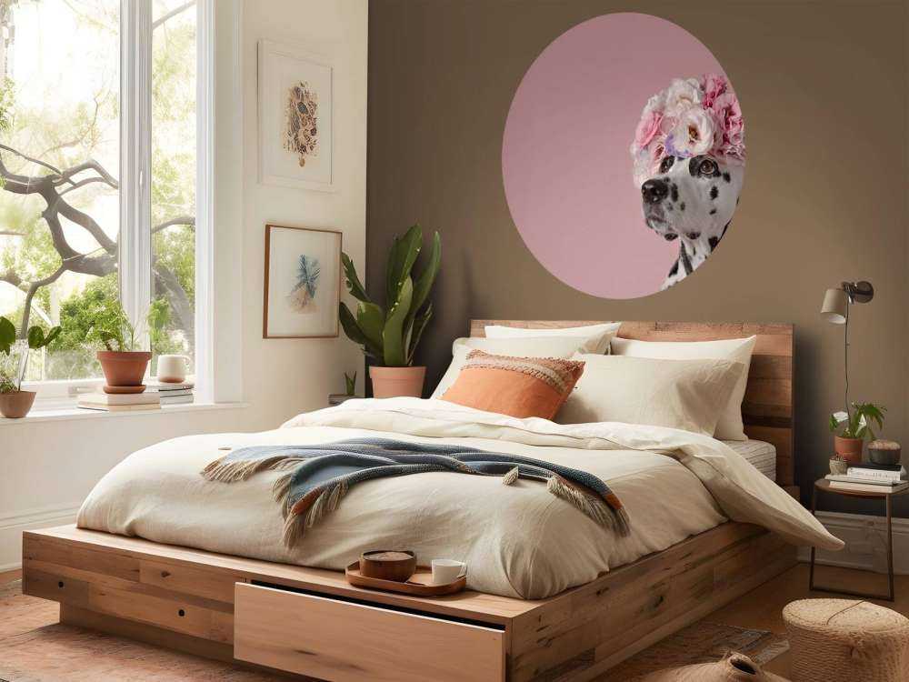 Dalmatiner mit bunten Blumen