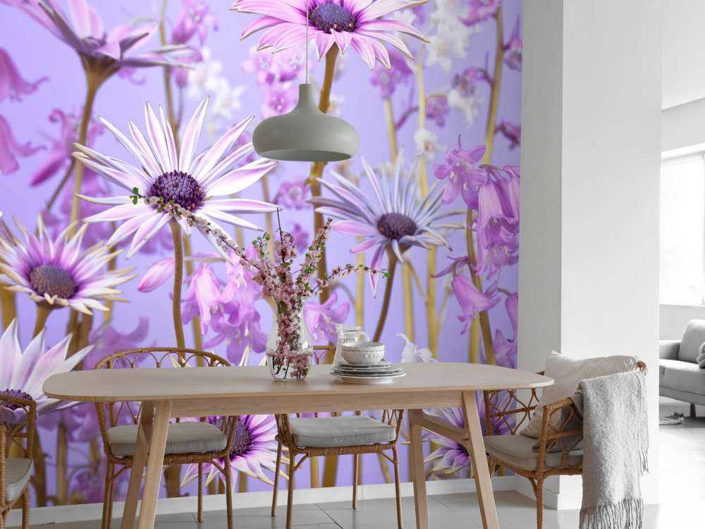 Bunte lila Blumen