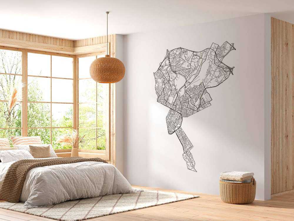 Karte von Brussel, weiß