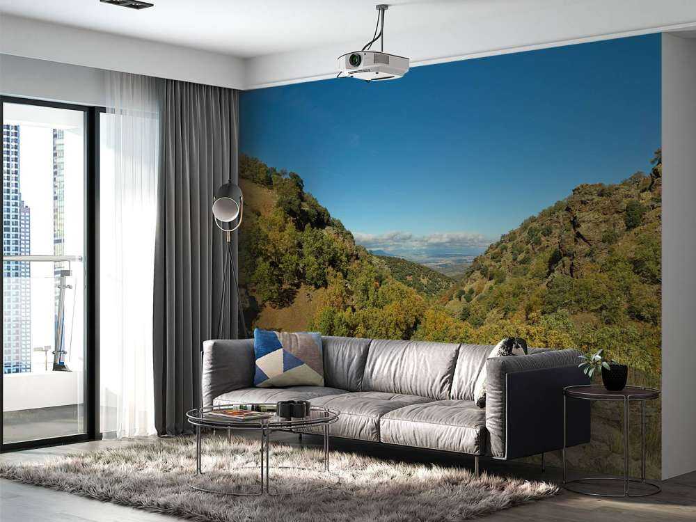 Der Blick durch die Berglandschaft