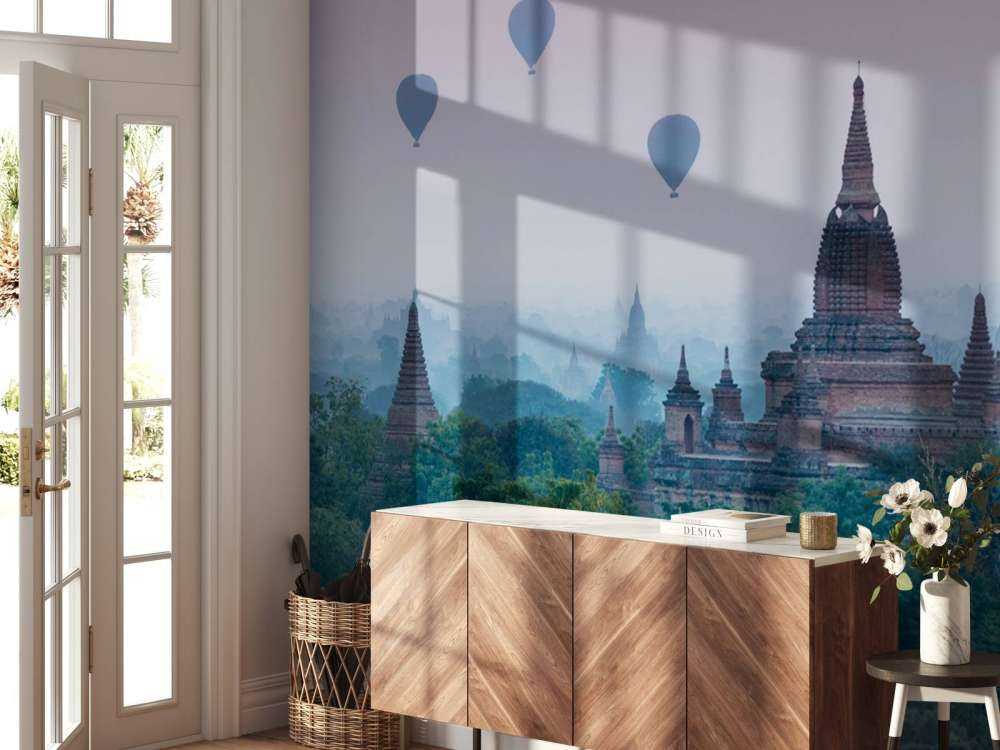 Tempel und Heißluftballons