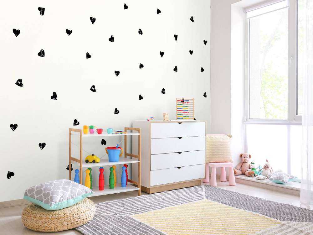 Kleine schwarze Herzen