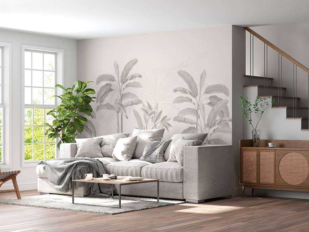 Vintage-Dschungellandschaft - sepia