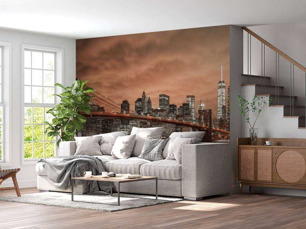 Brooklyn Bridge und Manhattan