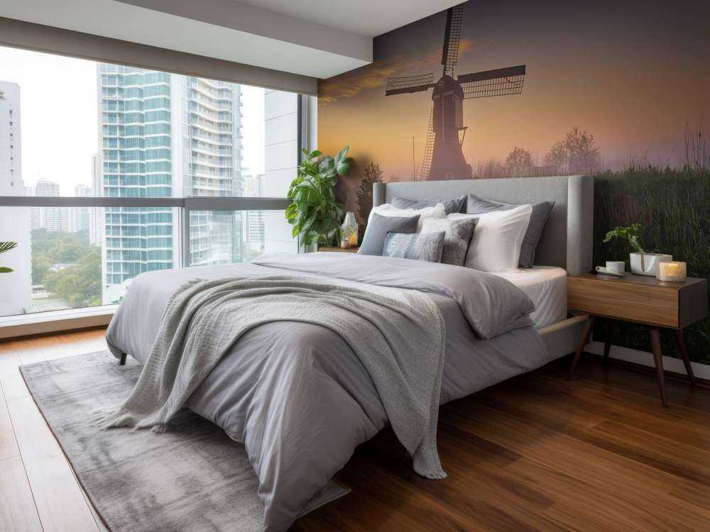 Mühle bei Sonnenaufgang