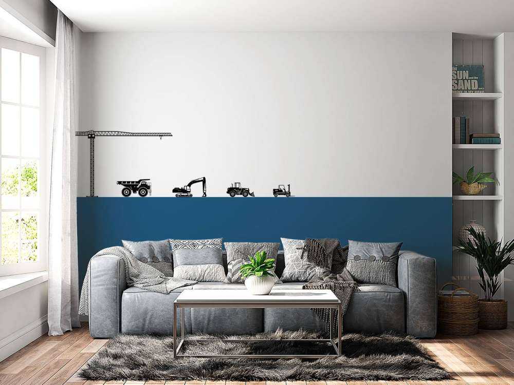 Silhouetten von Arbeitsfahrzeugen