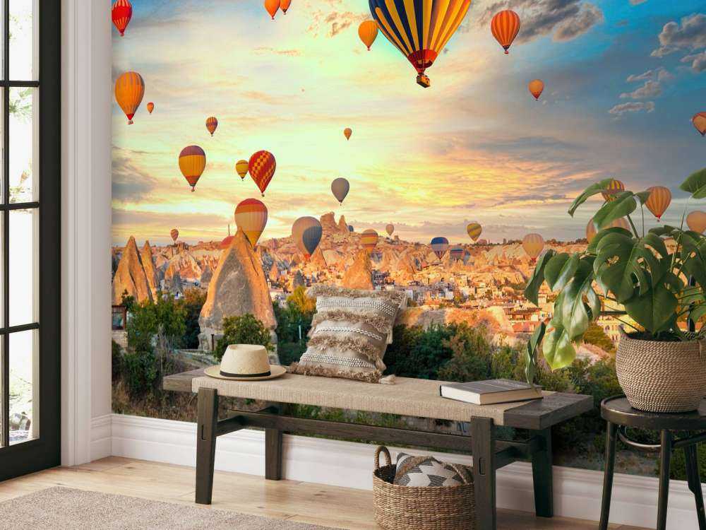 Schöne Heißluftballons