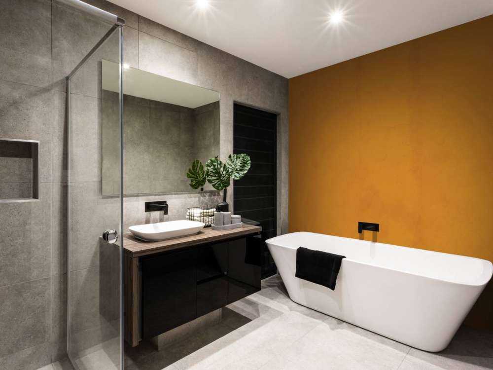 Orangefarbener Beton