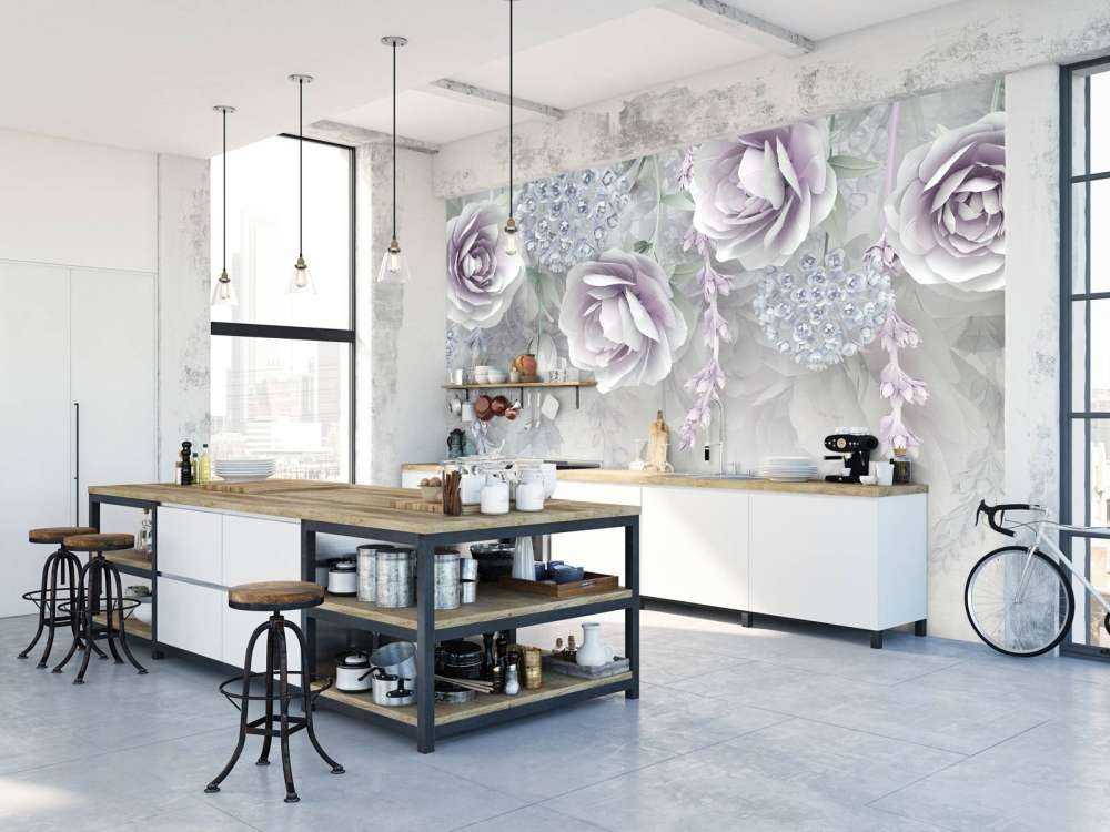Wand aus Blumen