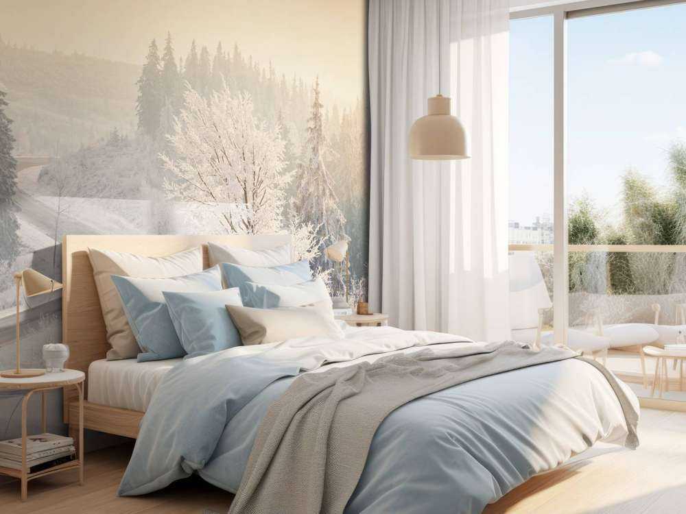 Bäume mit Schnee