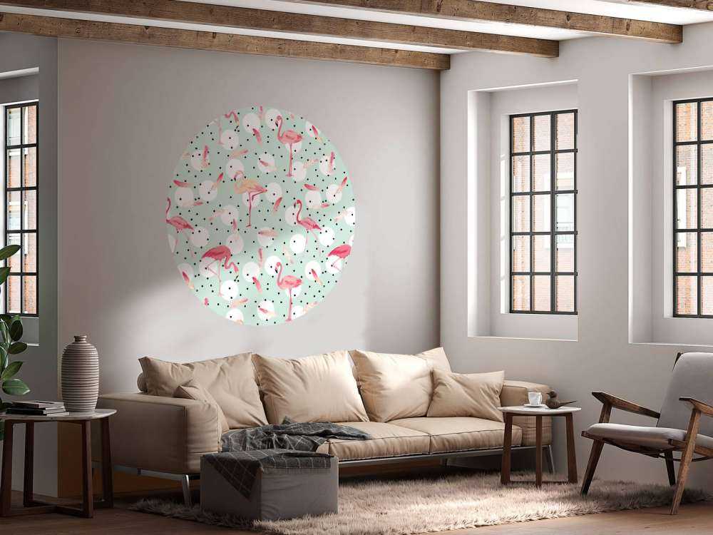 Flamingos und Federn