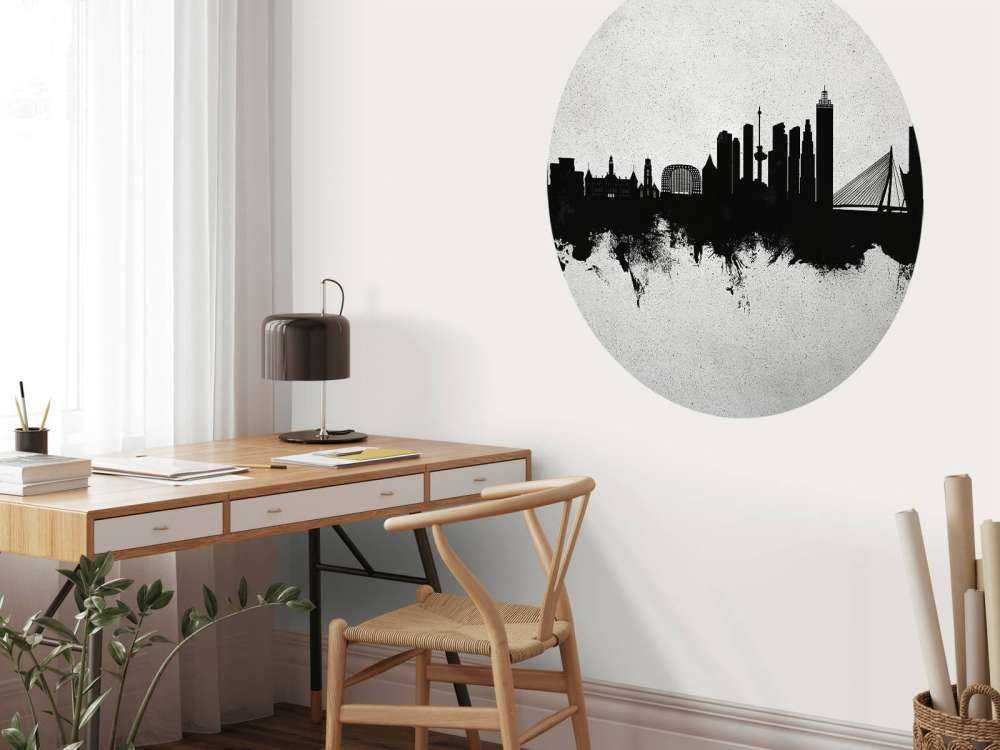 Aquarell-Skyline, Rotterdam