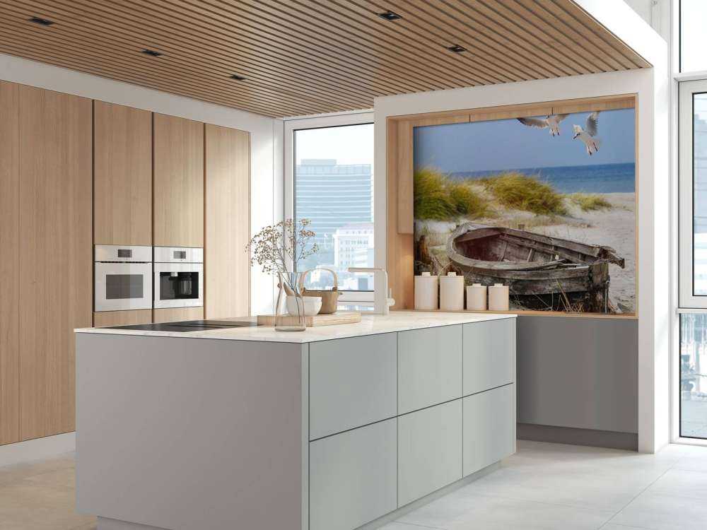 Möven, Strand und Meer