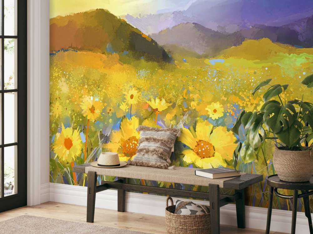 Ölgemäldes Ländlicher Sonnenuntergang