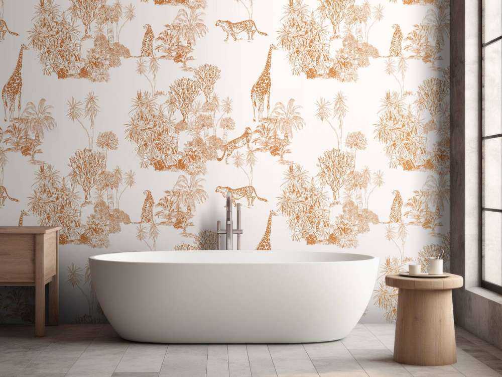 Geparden und Giraffe