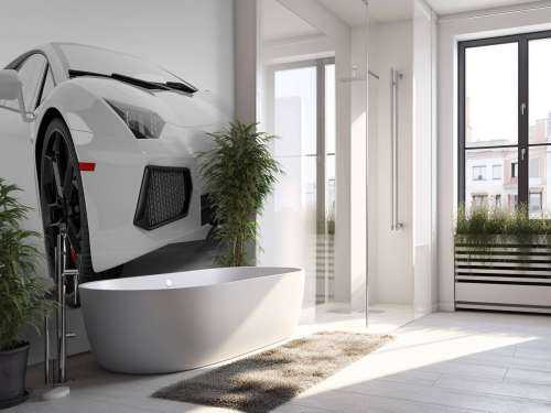 Weißes Superauto