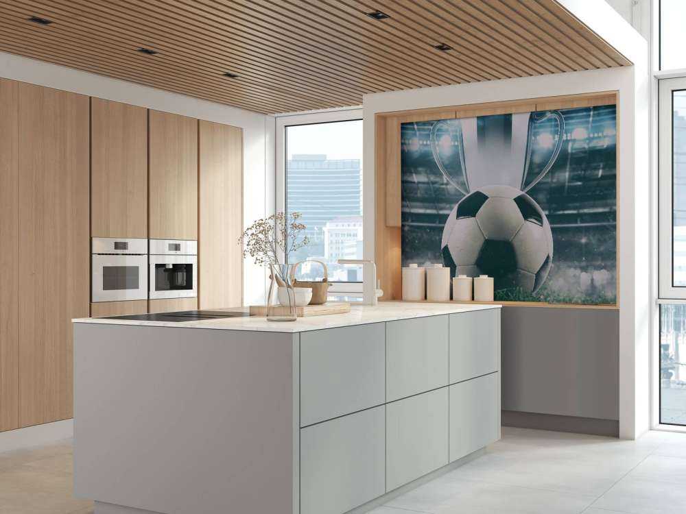 Fußball mit Pokal