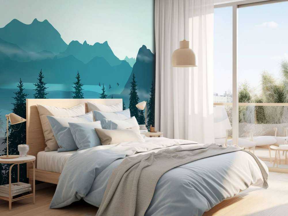 Illustration eines Waldes