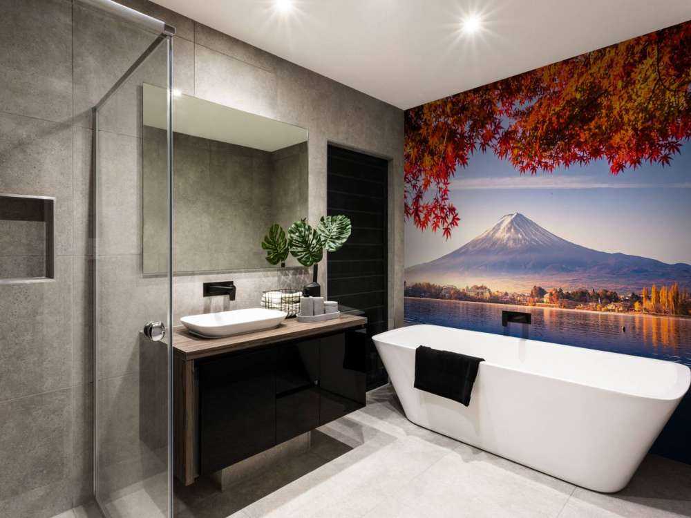 Der Berg Fuji im Herbst