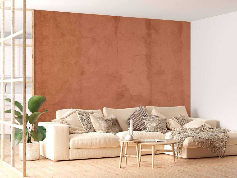 Beton mit Terrakotta Farbe